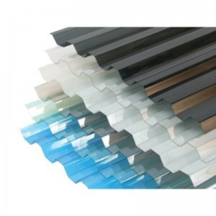 Профилированный монолитный поликарбонат 0,8мм цветной 2х1,05м