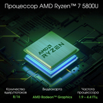 Ноутбук  Digma Pro Breve 15.6 ", Ryzen 7, 16 Гб RAM, 512 Гб SSD, Radeon RX Vega 8, Темно-серый