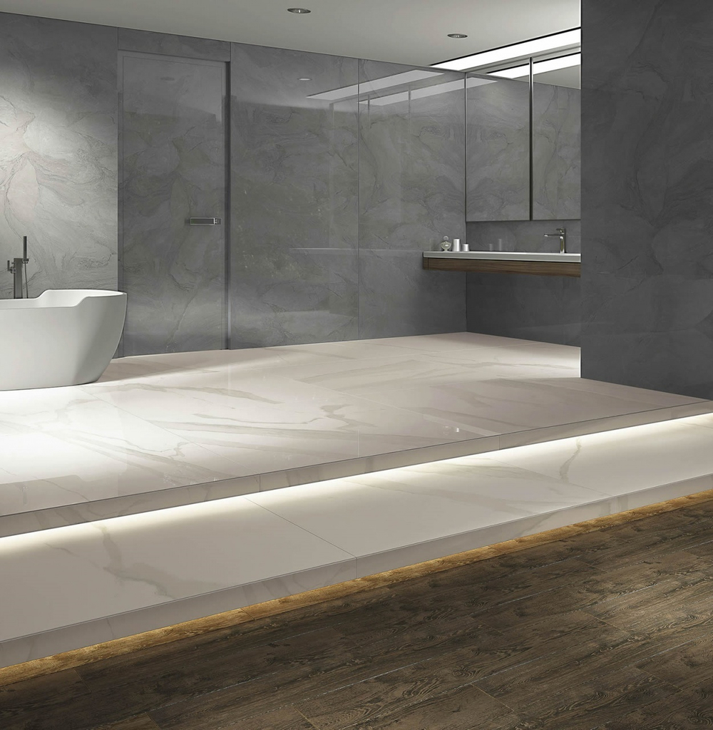 Kutahya Atlantis White Rektifiye Parlak Nano 60x120