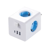 Тройник для розетки КУБ с USB и Type-c, 4 розетки, разветвитель электрический MartyHome с выключателем