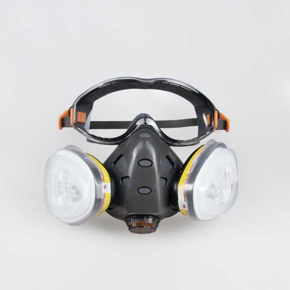 Полумаска Jeta Safety 9500 с интегрированными очками Air Optics