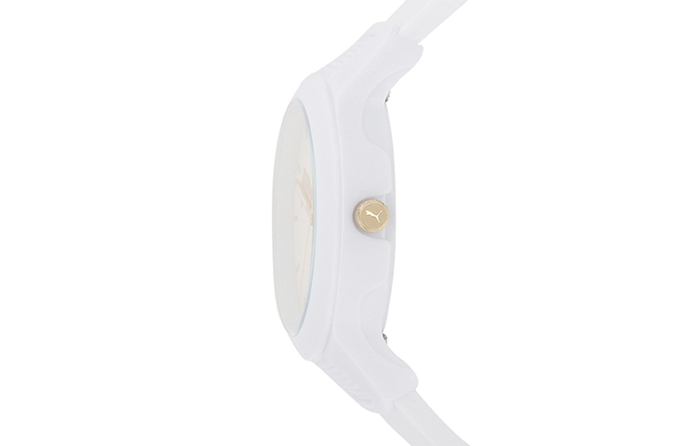 PUMA Wrist Watch Quartz Movement Silicone Strap Silver Dial Women"s Watch 50m Water Resistant