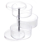 Органайзер для хранения «МАРЦИПАН», прозрачный, три отделения, 10.5*13см (упаковка коробка)