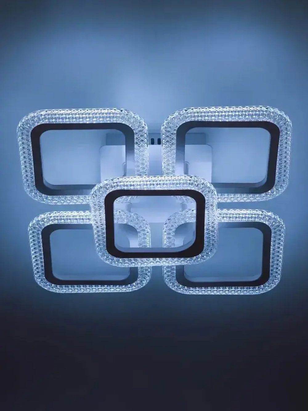 Люстра потолочная светодиодная с пультом ДУ Rivoli Nikki 6112-105 белая 80 Вт LED 2800К - 6200К, светильник на кухню, в детскую, в спальню