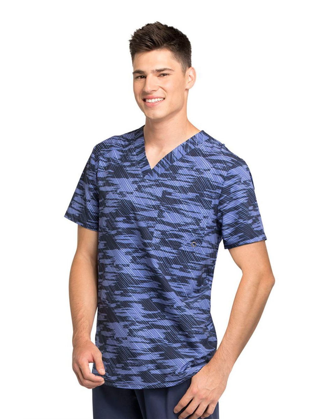 Топ медицинский мужской Cherokee Infinity CK902, синий/фиолетовый, 2XL