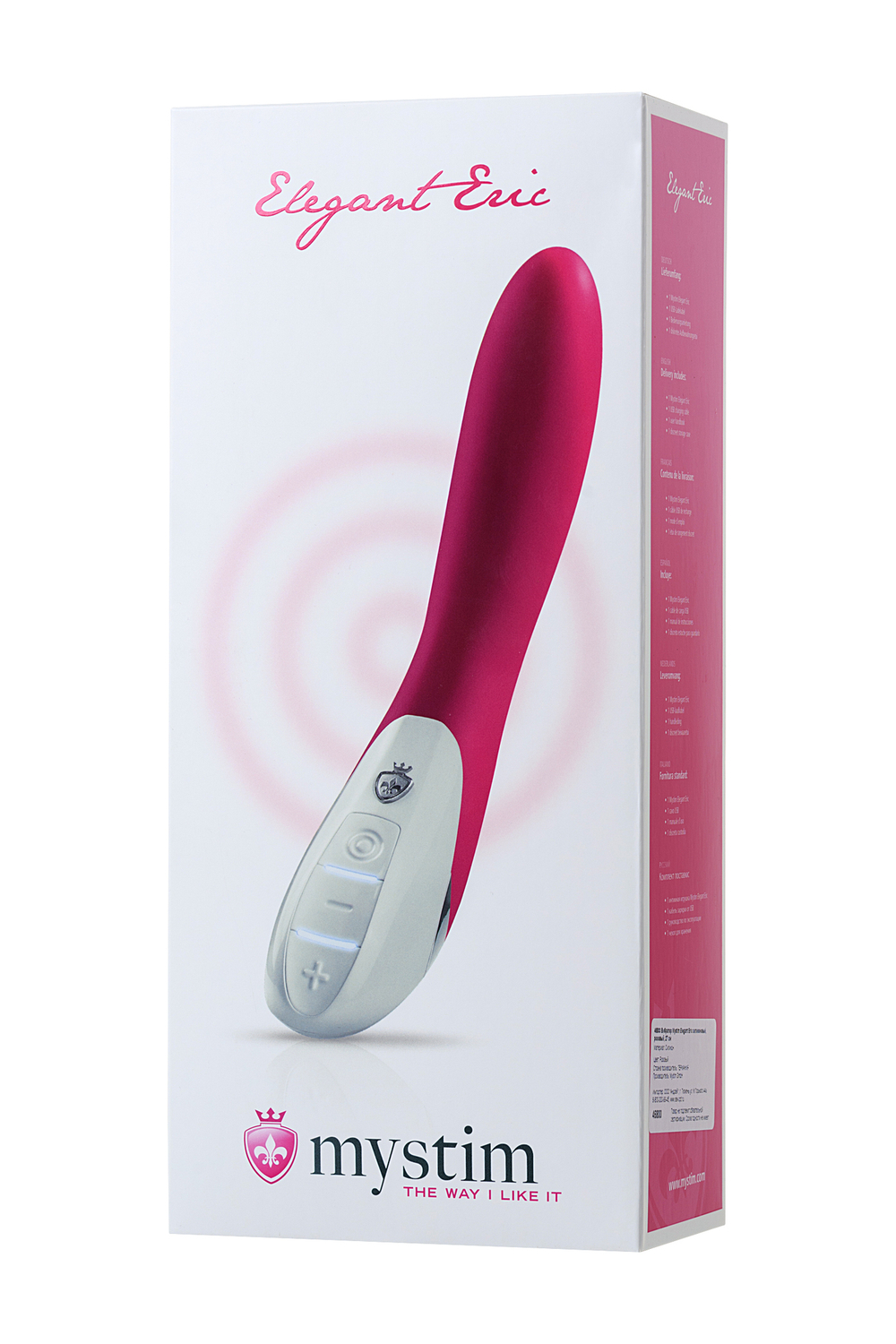 Вибратор Mystim Elegant Eric силиконовый, розовый, 27 см