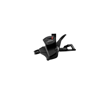 Шифтер Shimano Deore, M6000, левый, 2/3 скорости, индикатор, трос 1800мм, черный