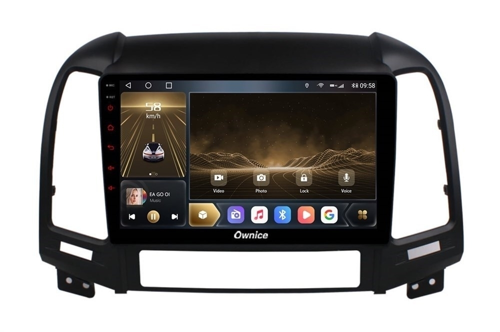 Штатная магнитола OWNICE OL-9717-U для Hyundai Santa Fe 2010-2012 (рамка 3 и 4 кнопки) на Android 12.0