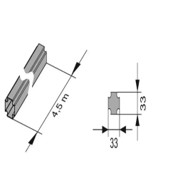 Стальной монтажный профиль Хоммет 9000000 (2 м)(TECEprofil) WALLMANN
