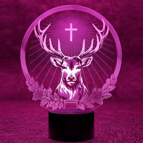 3D лампа Jagermeister, Егермейстер.Олень с крестом