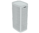 Корзина для белья Лён 100л 43*32,1*80см серый