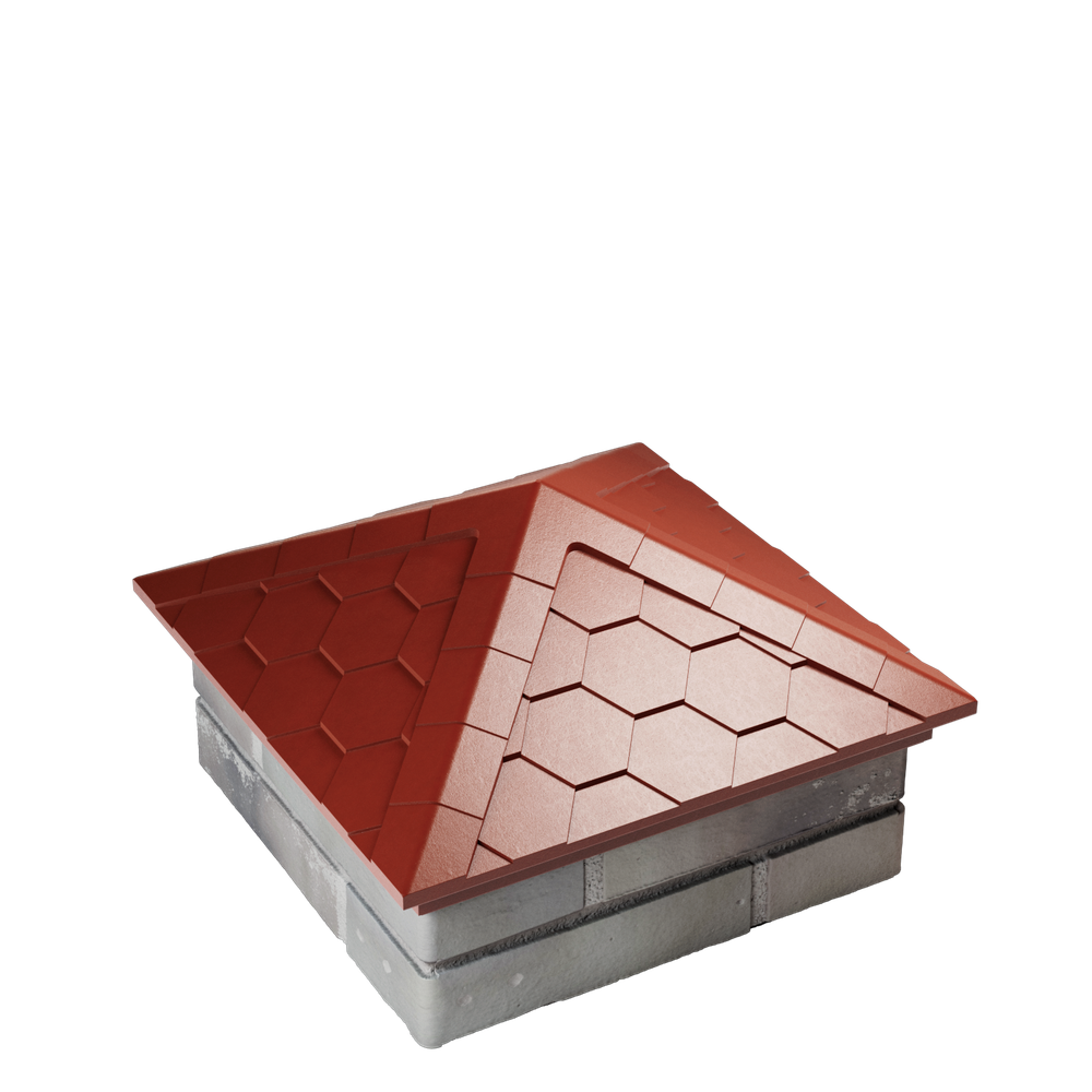 Колпак полимеркомпозитный Everest 390*390 (1,5 кирпича) красный