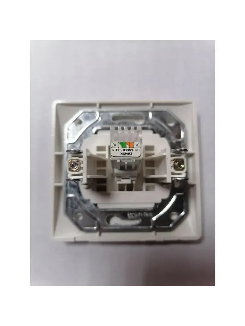 Розетка с рамкой телефон RJ-11 ProfiTec Corsa белая