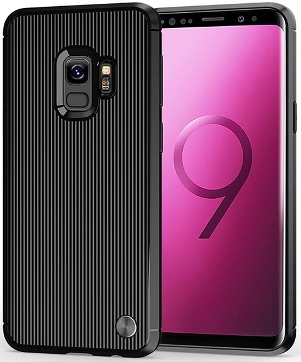 Чехол для Samsung Galaxy S9 цвет Black (черный), серия Bevel от Caseport