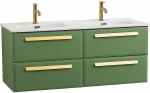 Тумба с раковиной Cezares ECO-CER-N 120 ECO-CER-N-1200-4C-SO-2-PS-P фисташковый софт