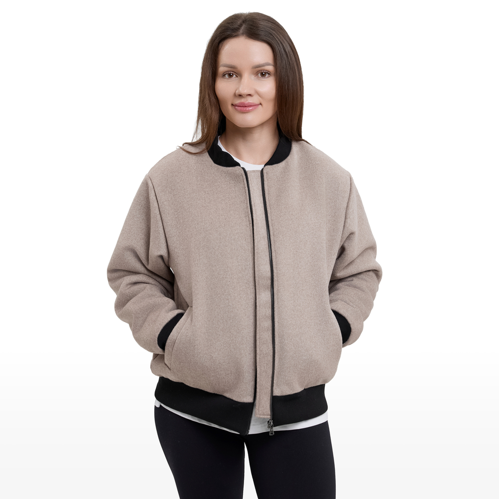 Бомбер Clan 13 Wool, бежевый