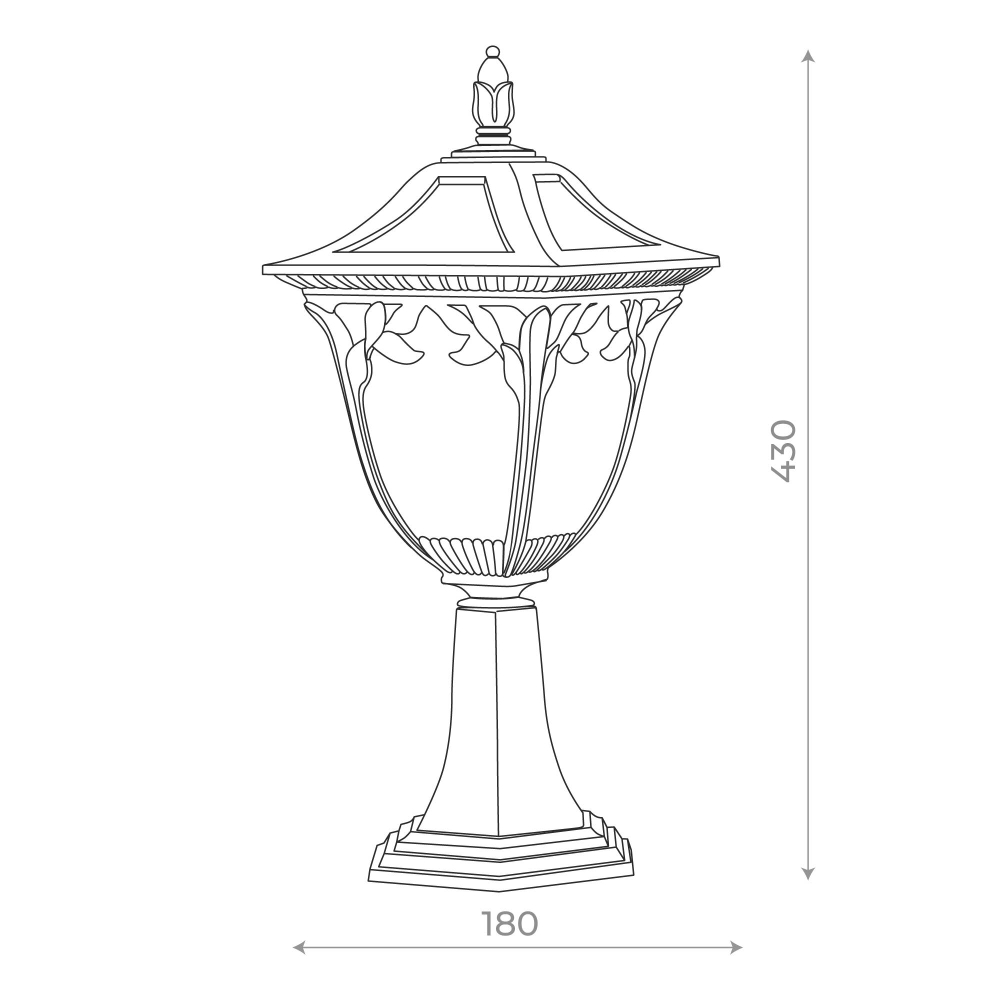 SL083.705.01 Светильник уличный наземный ST-Luce Кофейный/Кофейный, Прозрачный E27 1*60W CHIANI