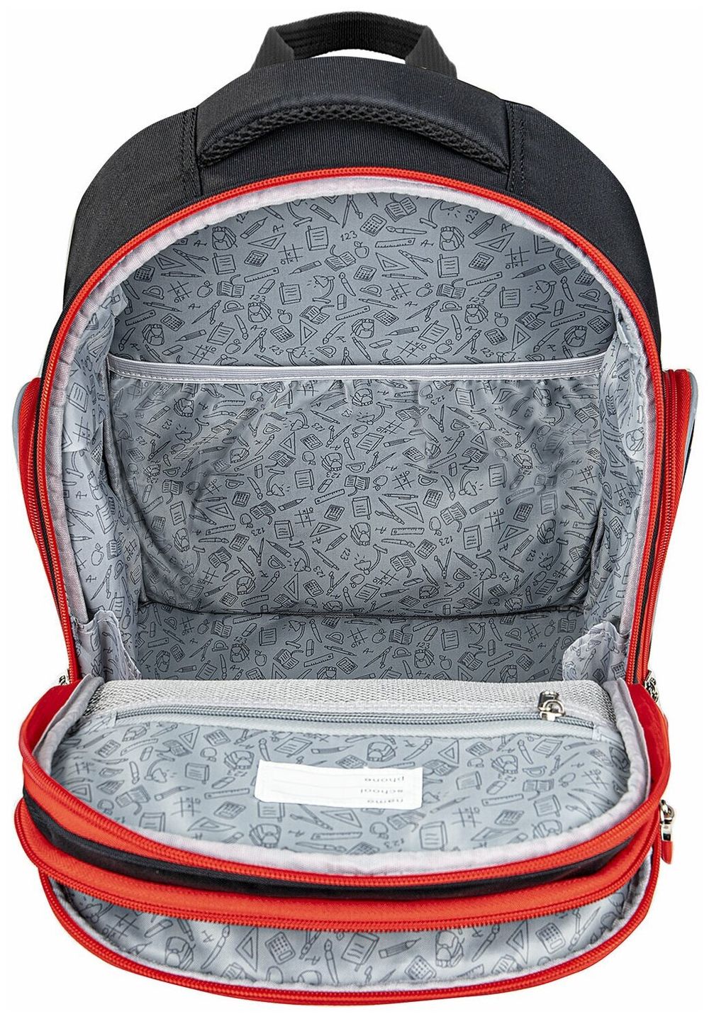 Рюкзак BRAUBERG CLASSIC, легкий каркас, премиум материал, "Motorbike", черный, 270583