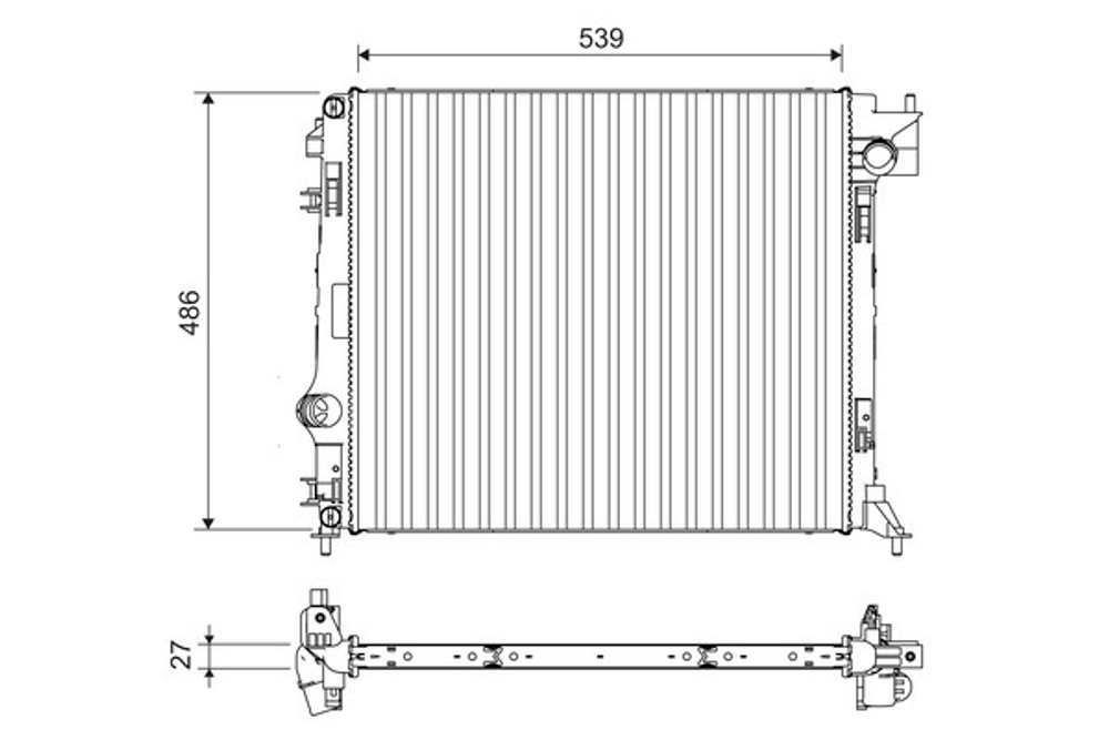 VALEO - 701108-VAL - Radiator, engine cooling