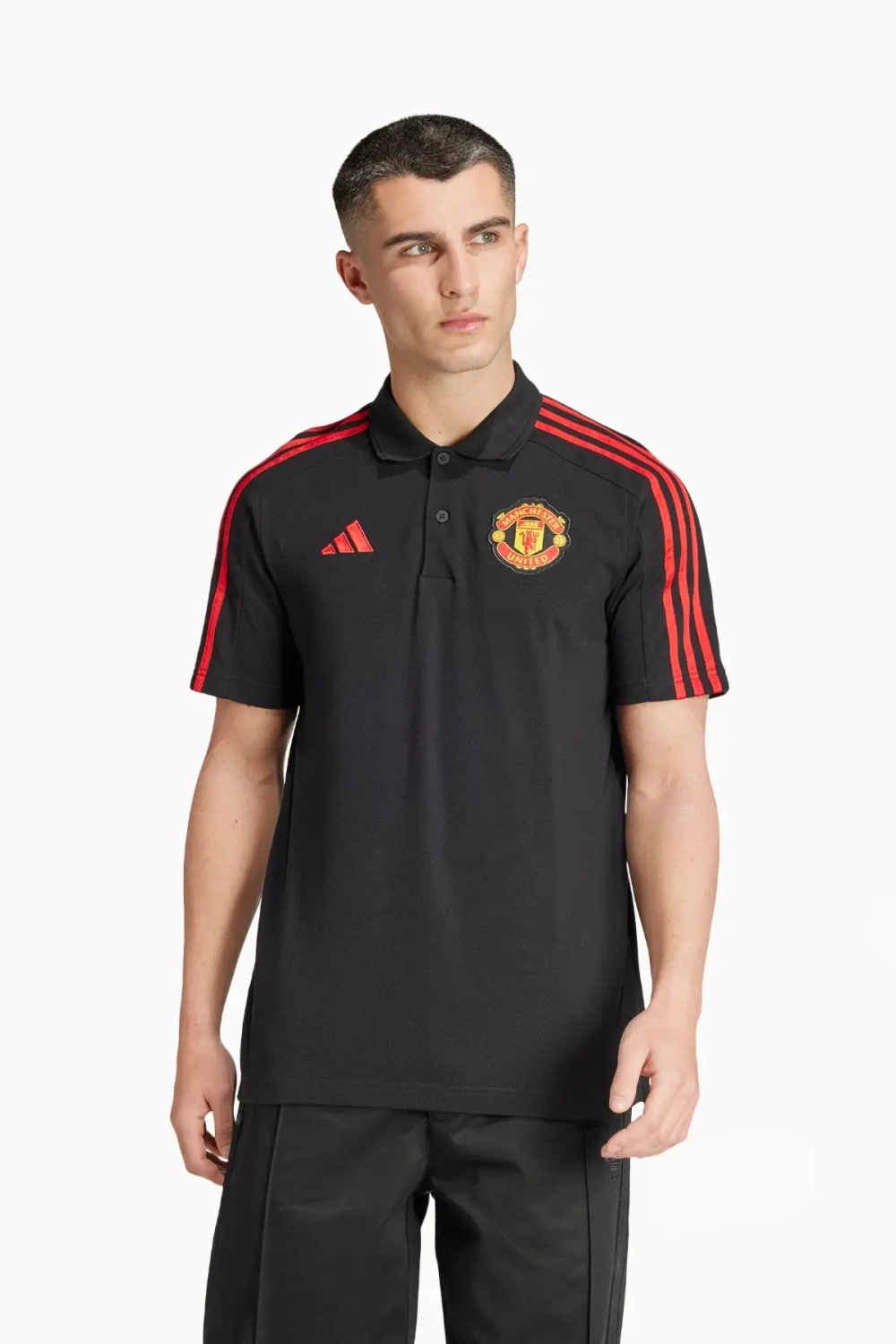 Футболка adidas Manchester United 24/25 DNA Polo - черный
