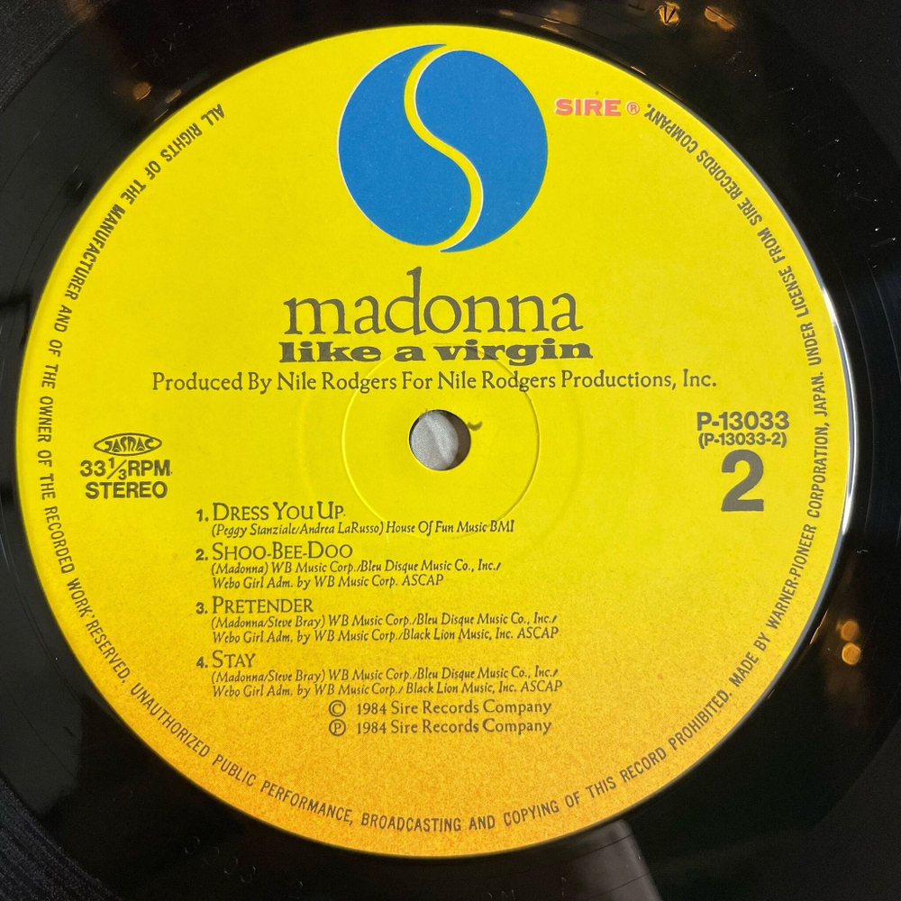 Винтажная виниловая пластинка LP Madonna Like A Virgin (Japan 1984) (Obi)