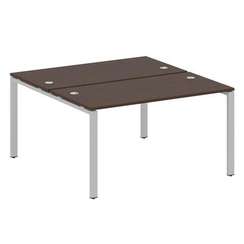 Metal System Рабочая станция на П-образном м/к БП.РАС-СП-2.3 Венге Цаво/Металл Серый 1400*1475*750