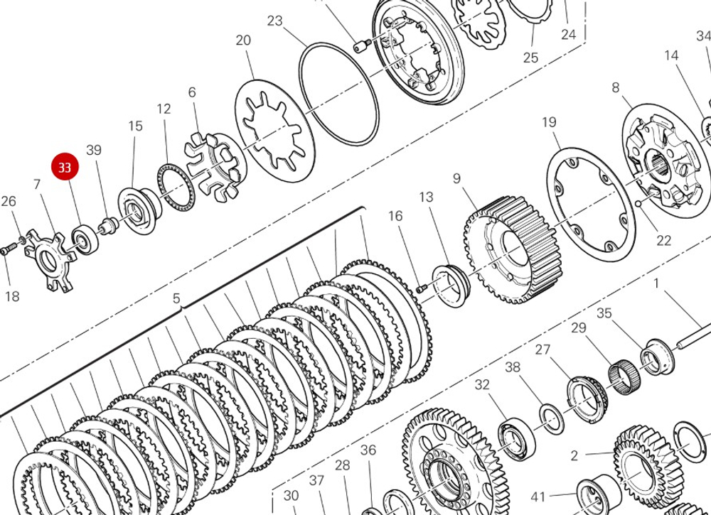 Ducati Оригинальный подшипник сцепления 70250531A