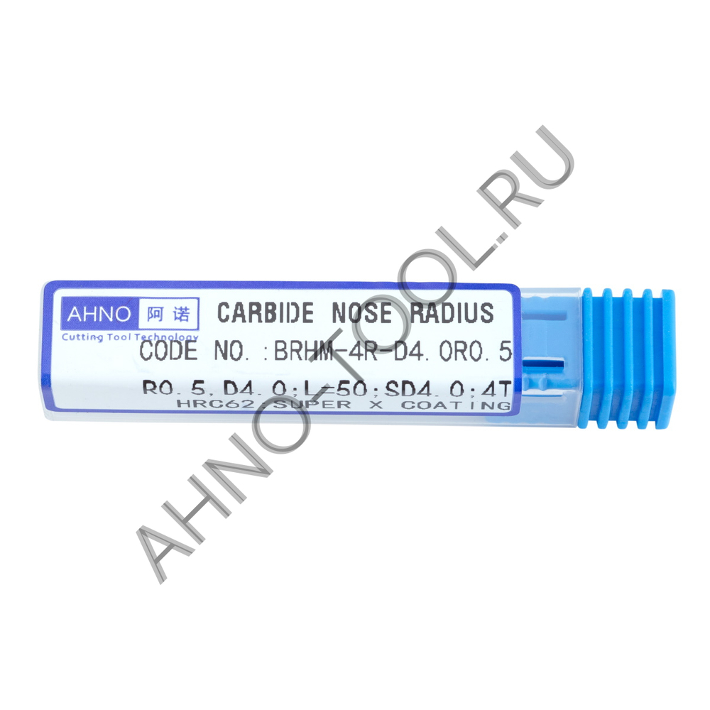 Фреза твердосплавная   4мм (L=50, l=10, хв=4) Z4 35° по закаленной стали, с радиусной фаской BRHM-4R