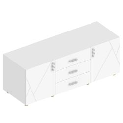 Тумба ТВ МС "Сандра"(Белый лофт)