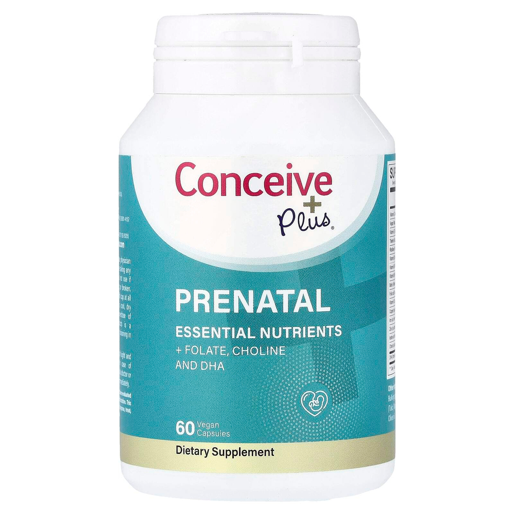 Conceive Plus, Пренатальный, 60 веганских капсул