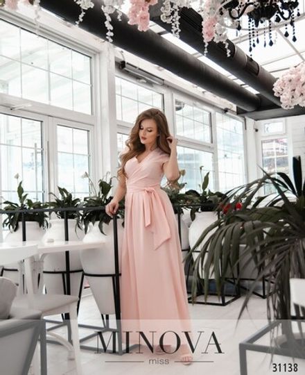Платье 8573-1н-пудра Minova Фото 2