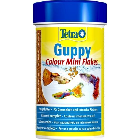 TetraGuppy Colour (мини хлопья) 100мл Корм, усиливающий окраску, для живородящий (Германия)