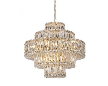 Подвесная люстра 15*E14 8459+6/C gold золото VALENCIA Newport