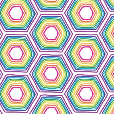 Соты - радуга на белом