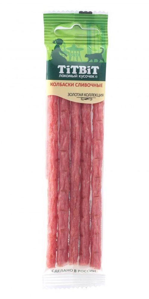 Колбаски Сливочные для кошек Золотая коллекция  20 г (Titbit) 021729