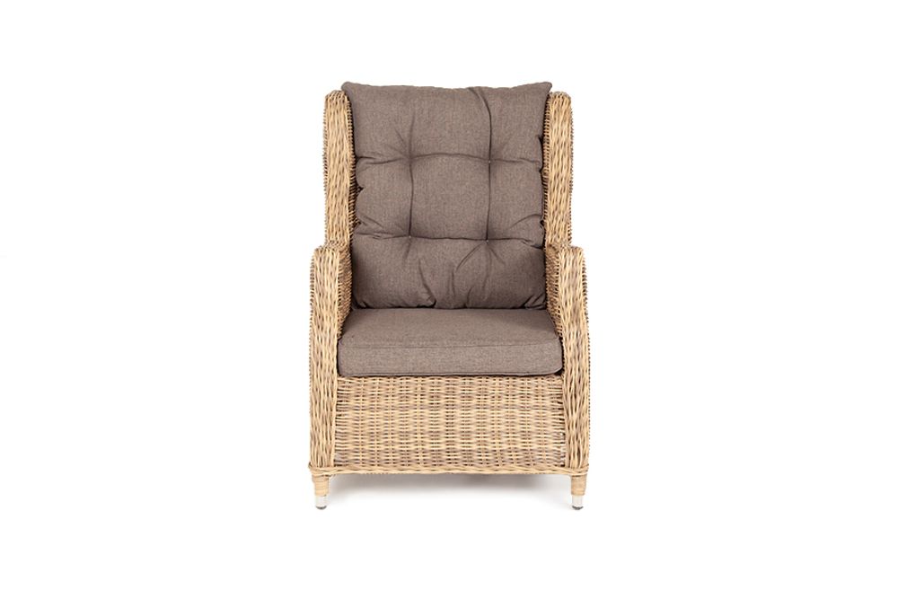 "Форио" кресло раскладное плетеное, цвет соломенный