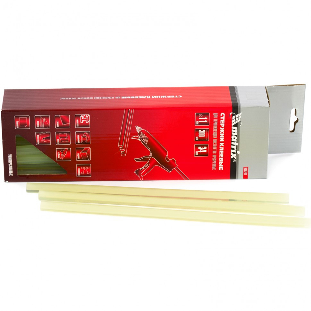 Сменные клеевые патроны Matrix 930741 11х300 мм 34шт прозрачные