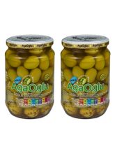 Оливки зеленые AgaOglu Soslu в соусе пряные 720 г x 2 шт