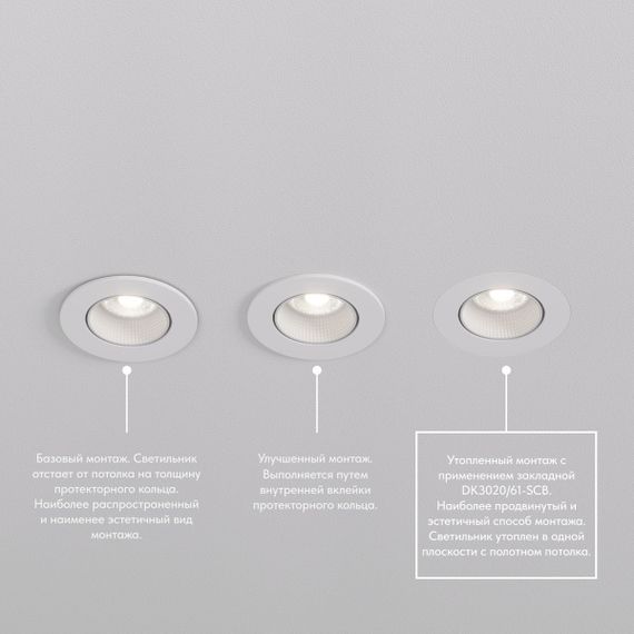 Встраиваемый светильник Denkirs Rodvig DK3061-WH+BK