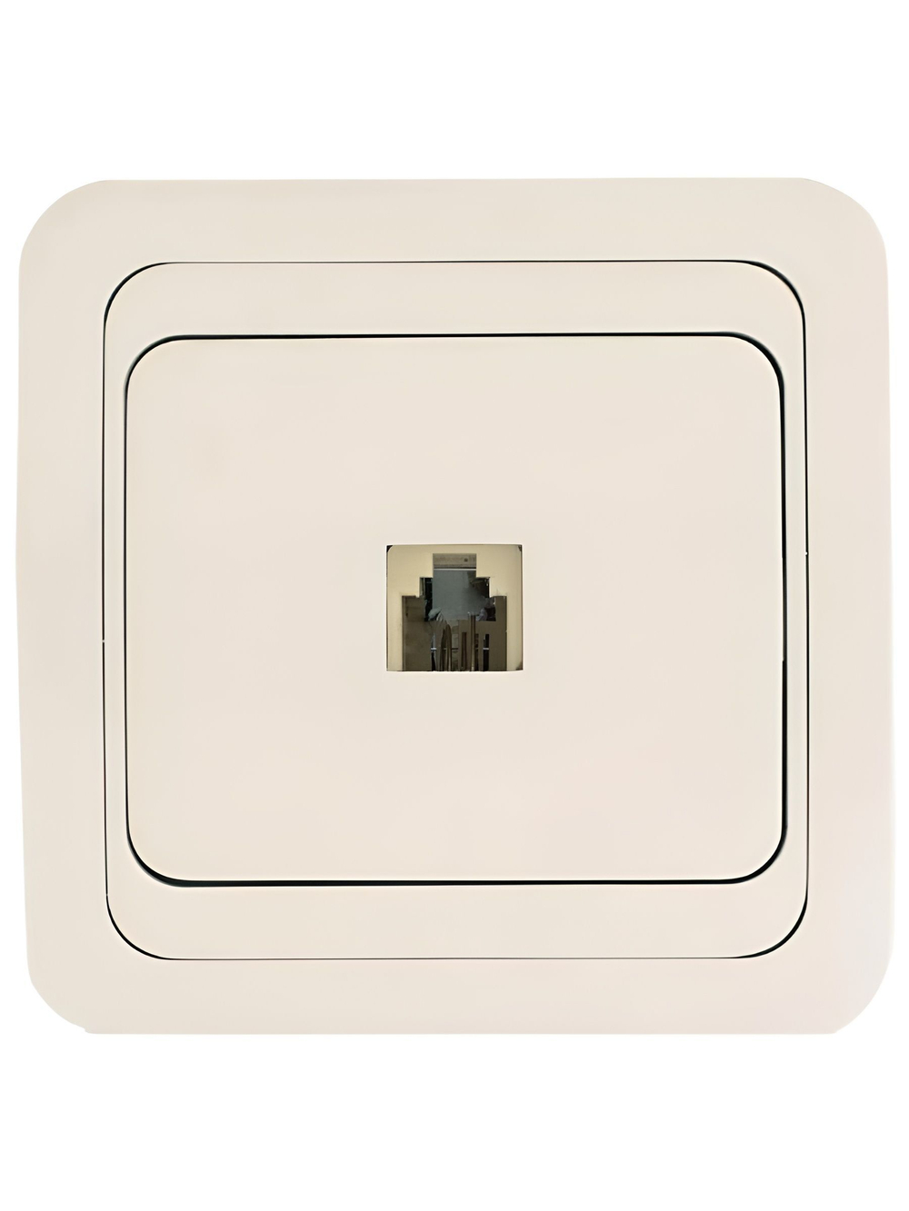 Розетка телефон RJ-11 Makel Mimoza кремовая