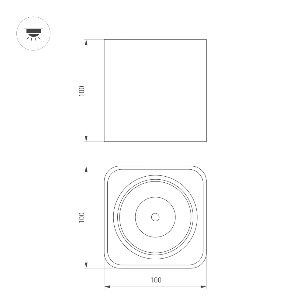 Светильник SP-CUBUS-S100x100-8W Day4000 (BK, 45 deg, 230V) (Arlight, IP20 Металл, 3 года) 036053