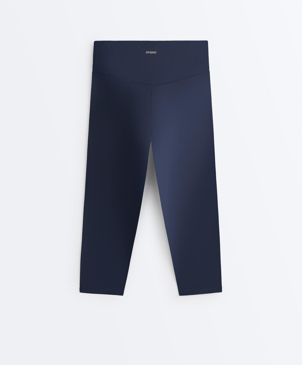 OYSHO Легинсы капри Compressive Core Control с высокой посадкой длиной 40 см, темно-синий