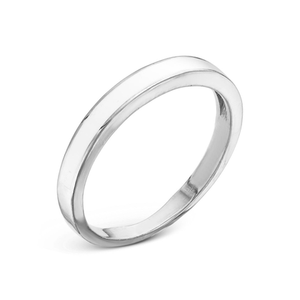 Кольцо с белой эмалью "Нежность"