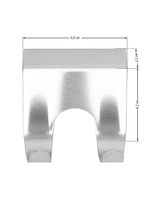Крючок DeNASTIA на кухонную дверцу 2 крючка, 6,8x6,2x2,2 нерж.сталь, серый