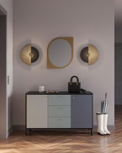 Зеркало настенное Halver, 79,5х51,8 см, золотое