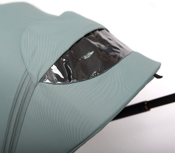 Детская коляска Peppy Monaco 3 в 1 с автокреслом First Mint (мятный), рама черная