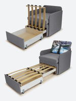 Кресло-кровать "Миник" с подлокотниками, купон Пейзаж