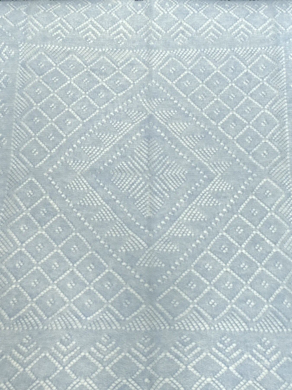 Оренбургский пуховый платок-паутинка А100-04 голубой