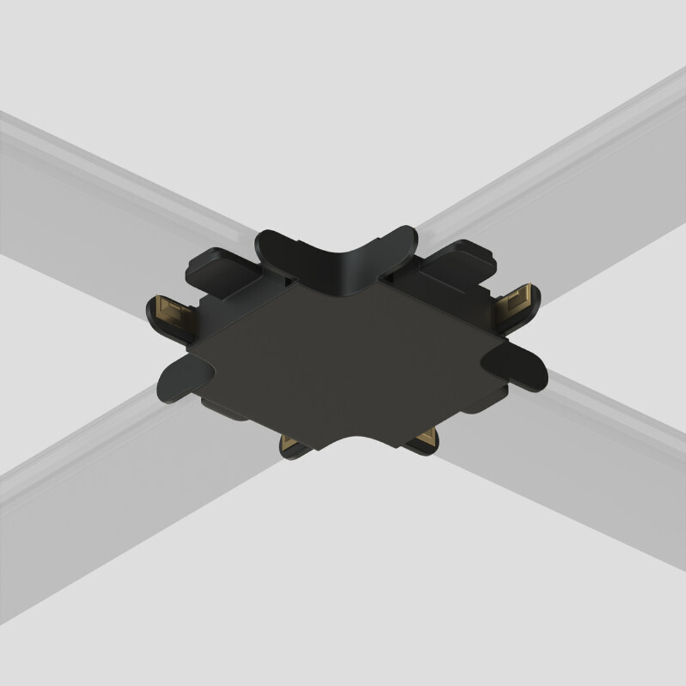 Соединитель X-образный для треков Air, серия Base, пластик, чёрный