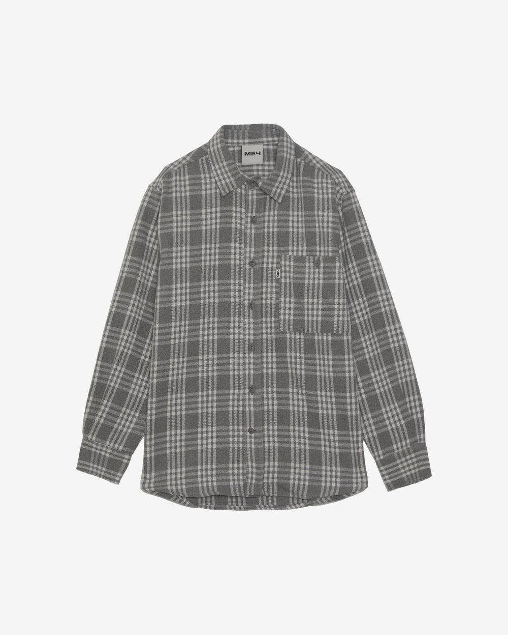 Рубашка Меч Plaid Flannel серо-белая
